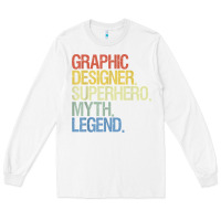 White funny graphic designer t shirt Long Sleeve Tee - linhVisuals