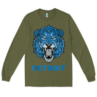 Army Green funny vintage lion face head detroit gifts tank top Long Sleeve Tee - linhVisuals