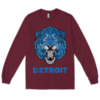 Burgundy funny vintage lion face head detroit gifts tank top Long Sleeve Tee - linhVisuals