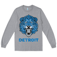 Heather Grey funny vintage lion face head detroit gifts tank top Long Sleeve Tee - linhVisuals