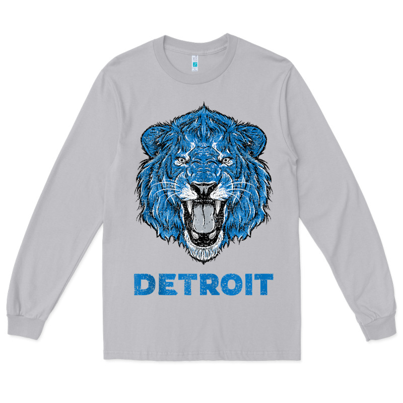 Funny Vintage Lion Face Head Detroit Gifts Tank Top Long Sleeve Tee by linhVisuals | Teevron