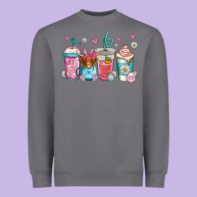 Easter Longhaired Cow Coffee Cups Heavyweight Sweatshirt Designed By Jasminsmagicworld