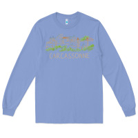 Colony Blue carcassonne france unique hand drawn art gift men women t shirt Long Sleeve Tee - linhVisuals