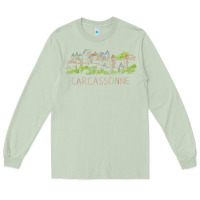Matcha carcassonne france unique hand drawn art gift men women t shirt Long Sleeve Tee - linhVisuals
