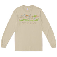 Mushroom carcassonne france unique hand drawn art gift men women t shirt Long Sleeve Tee - linhVisuals