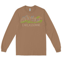 Toasted Coconut carcassonne france unique hand drawn art gift men women t shirt Long Sleeve Tee - linhVisuals