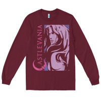 Burgundy castlevania alucard dark portrait t shirt Long Sleeve Tee - linhVisuals