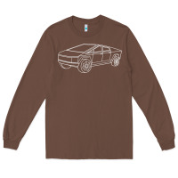 Chestnut cybertrucks line art pocket futuristic ev truck cyber design t shirt Long Sleeve Tee - linhVisuals