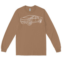 Toasted Coconut cybertrucks line art pocket futuristic ev truck cyber design t shirt Long Sleeve Tee - linhVisuals