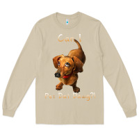 Mushroom can i pet dat dawg funny dog dachshund lover doxie gift t shirt Long Sleeve Tee - linhVisuals