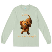 Matcha can i pet dat dawg funny dog dachshund lover doxie gift t shirt Long Sleeve Tee - linhVisuals