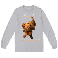 Moon Dust can i pet dat dawg funny dog dachshund lover doxie gift t shirt Long Sleeve Tee - linhVisuals