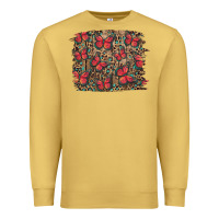 Antique Gold Easter Butterflies Background Premium Sweatshirt - RanaPortraitStore