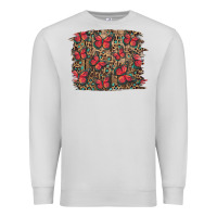 Dove Grey Easter Butterflies Background Premium Sweatshirt - RanaPortraitStore