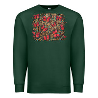 Sports Green Easter Butterflies Background Premium Sweatshirt - RanaPortraitStore