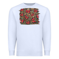 White Easter Butterflies Background Premium Sweatshirt - RanaPortraitStore
