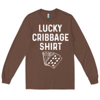 Chestnut funny cribbage shirt lucky card game player lover gift t shirt Long Sleeve Tee - linhVisuals