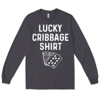 Smoke funny cribbage shirt lucky card game player lover gift t shirt Long Sleeve Tee - linhVisuals