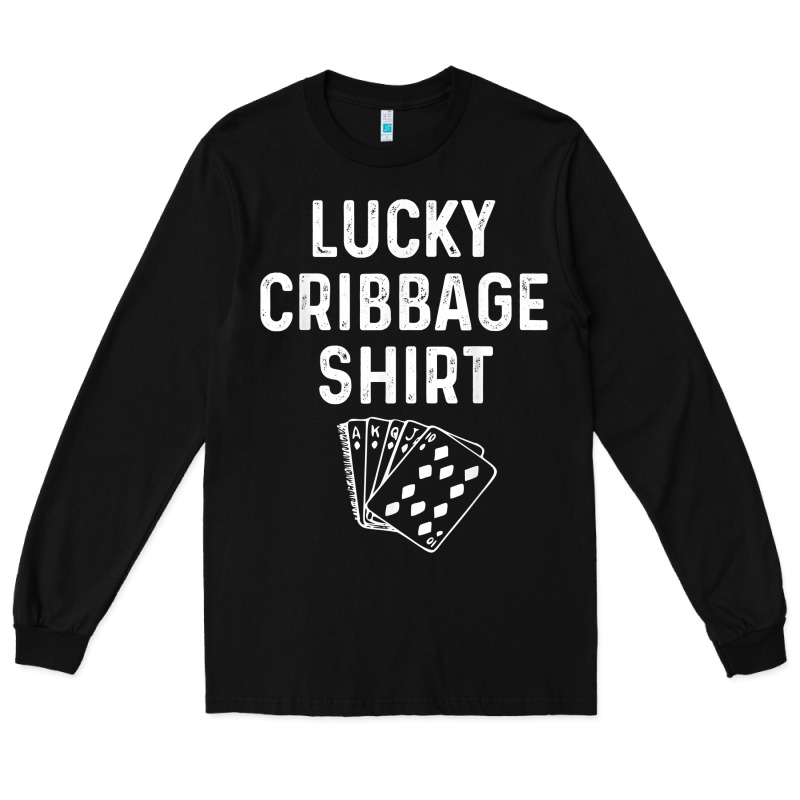 Funny Cribbage Shirt Lucky Card Game Player Lover Gift T Shirt Long Sleeve Tee by linhVisuals | Teevron