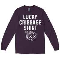 Plum funny cribbage shirt lucky card game player lover gift t shirt Long Sleeve Tee - linhVisuals