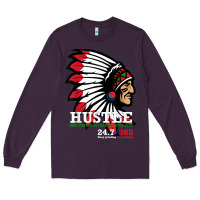Plum hustle 247 gang clothing native american men gift t shirt t shirt Long Sleeve Tee - linhVisuals