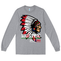 Heather Grey hustle 247 gang clothing native american men gift t shirt t shirt Long Sleeve Tee - linhVisuals