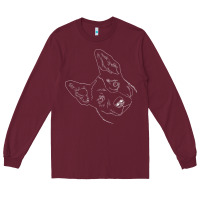 Burgundy funny australian cattle dog t shirt Long Sleeve Tee - linhVisuals