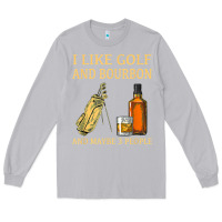 Moon Dust i like golf and bourbon and maybe 3 people t shirt Long Sleeve Tee - linhVisuals