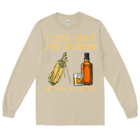 Mushroom i like golf and bourbon and maybe 3 people t shirt Long Sleeve Tee - linhVisuals