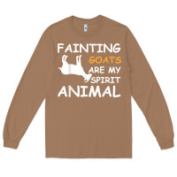 Toasted Coconut fainting goats are my spirit animal t shirt Long Sleeve Tee - linhVisuals