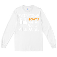 White fainting goats are my spirit animal t shirt Long Sleeve Tee - linhVisuals