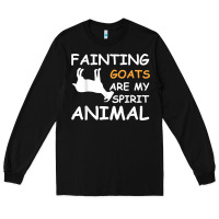 Black fainting goats are my spirit animal t shirt Long Sleeve Tee - linhVisuals