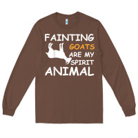 Chestnut fainting goats are my spirit animal t shirt Long Sleeve Tee - linhVisuals