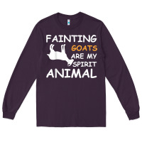 Plum fainting goats are my spirit animal t shirt Long Sleeve Tee - linhVisuals