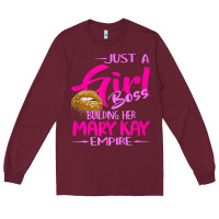 Burgundy just a girl boss building her mary kay empire gift for women t shirt Long Sleeve Tee - linhVisuals