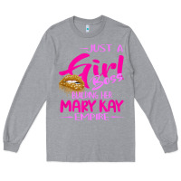 Heather Grey just a girl boss building her mary kay empire gift for women t shirt Long Sleeve Tee - linhVisuals