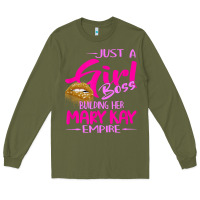 Army Green just a girl boss building her mary kay empire gift for women t shirt Long Sleeve Tee - linhVisuals