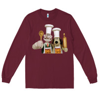 Burgundy Wallace Gourmeat Long Sleeve Tee - linhVisuals