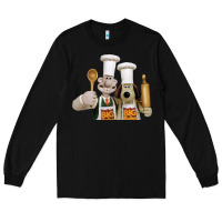 Black Wallace Gourmeat Long Sleeve Tee - linhVisuals