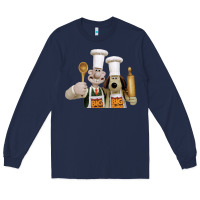 Navy Wallace Gourmeat Long Sleeve Tee - linhVisuals