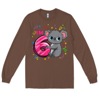 Chestnut kids 6th birthday shirt for girls koala bear 6 years old t shirt Long Sleeve Tee - linhVisuals