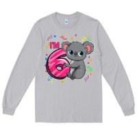 Moon Dust kids 6th birthday shirt for girls koala bear 6 years old t shirt Long Sleeve Tee - linhVisuals