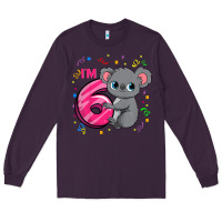 Plum kids 6th birthday shirt for girls koala bear 6 years old t shirt Long Sleeve Tee - linhVisuals