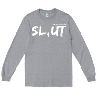 Heather Grey salt lake utah slut Long Sleeve Tee - linhVisuals