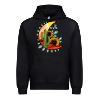 Black turquoise desert moon Urban Hoodie - Jasminsmagicworld