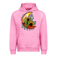 Fuchsia Pink turquoise desert moon Urban Hoodie - Jasminsmagicworld
