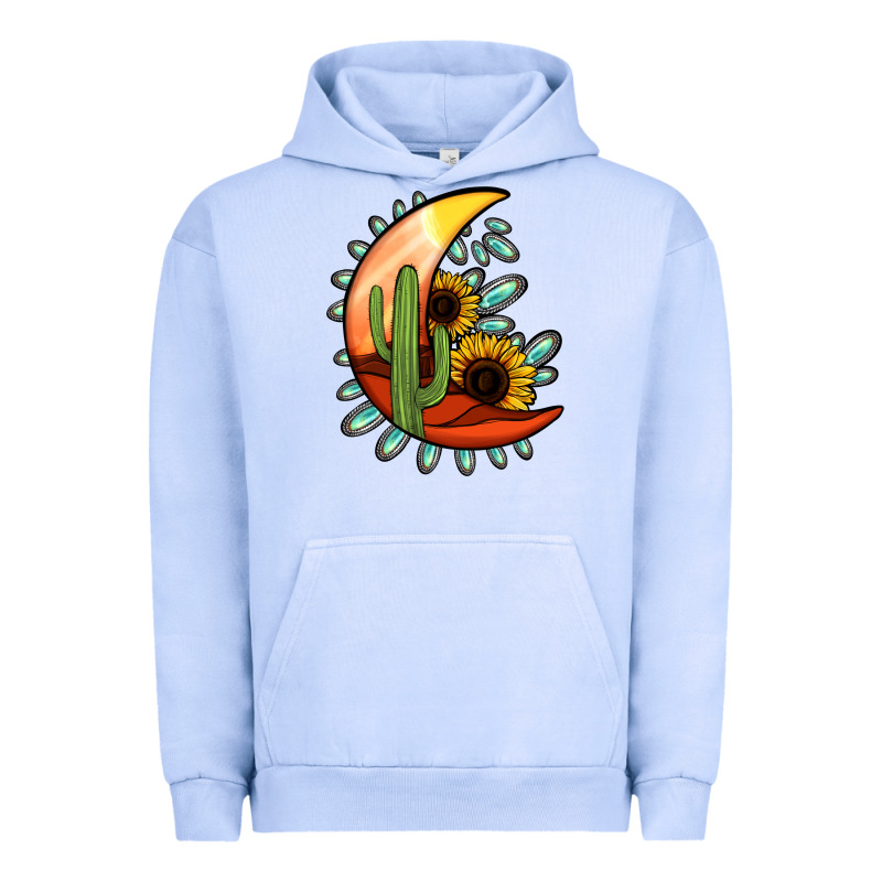 Turquoise Desert Moon Urban Hoodie by Jasminsmagicworld | Teevron