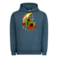 Pigment Midnight Navy turquoise desert moon Urban Hoodie - Jasminsmagicworld