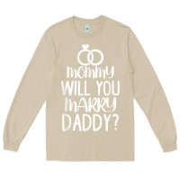Mushroom kids mommy will you marry my daddy funny marriage proposal t shirt Long Sleeve Tee - linhVisuals