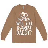 Toasted Coconut kids mommy will you marry my daddy funny marriage proposal t shirt Long Sleeve Tee - linhVisuals